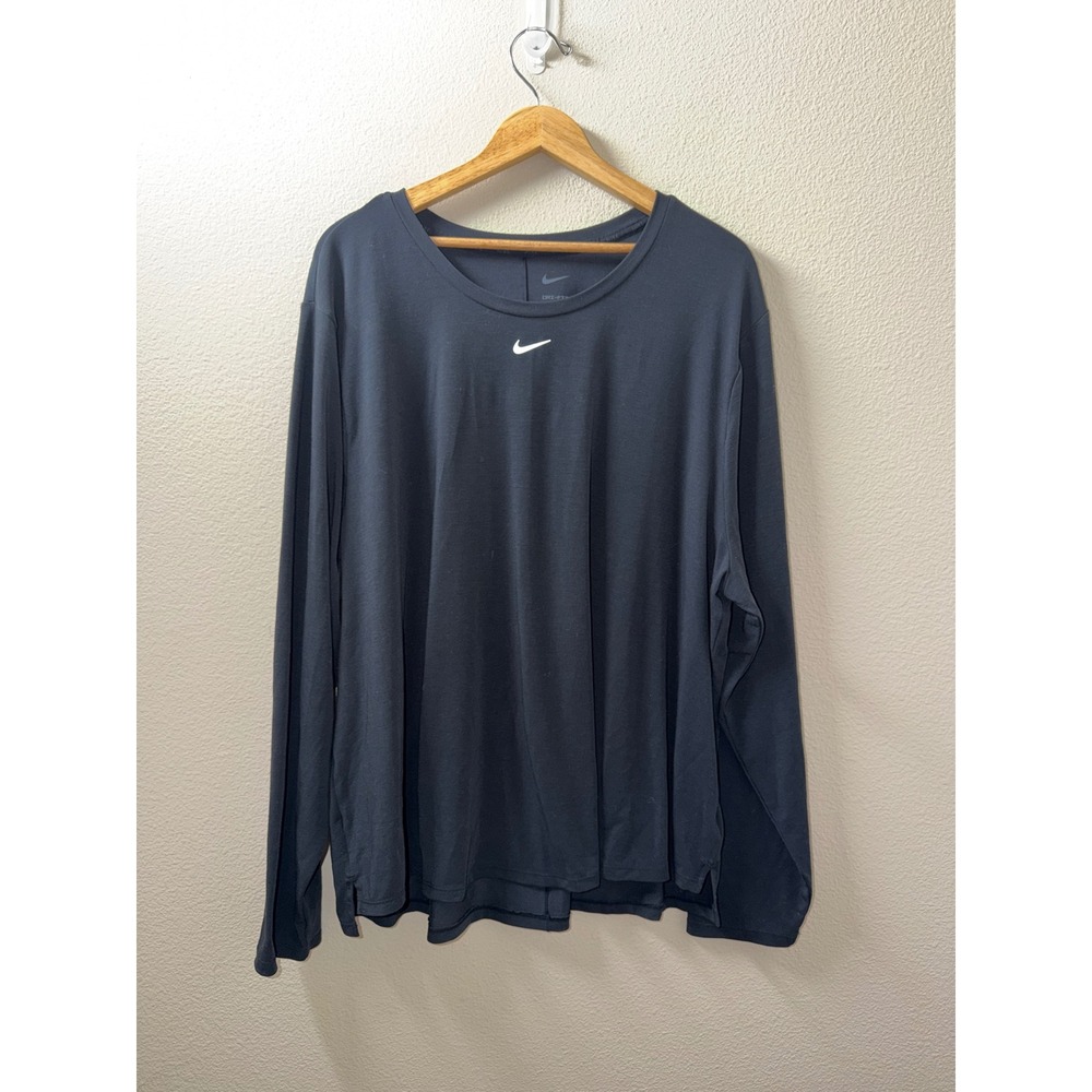 Women's Nike Center Check Long Sleeve Shirt Size 2X